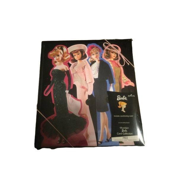 Barbie Nostalgic Cards Hallmark Collection NIB 4 cards/envelopes/seals 2003 - Picture 2 of 7